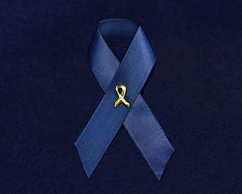 1/2/5/10/25/50/100pcs Satin Awareness Ribbon Pins (Pick your color), for Cancer & Disease Awareness, Bulk Quantities for Fundraising, Events, Gift Giving