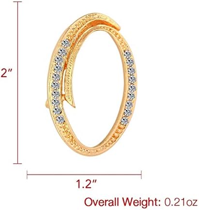 DSADKI A-Z Lette Brooch 26 Initial Pins Gold Plated Metal Brooches - Clear Crystal Rhinestone Brooch Breastpin for Women