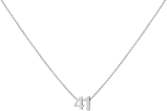 Number Necklace for Women Dainty 18K Gold Plated Pendant Necklace Charm Birth Month Personalized Jewelry Birthday Gift