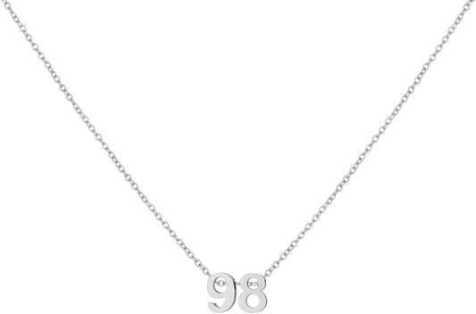 Number Necklace for Women Dainty 18K Gold Plated Pendant Necklace Charm Birth Month Personalized Jewelry Birthday Gift