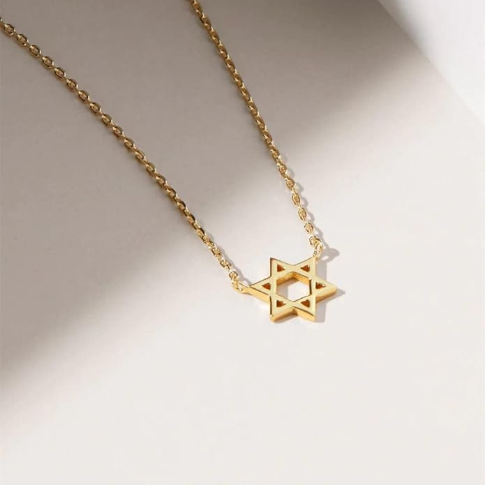 Gold Necklace for Women-14k Gold Plated Infinity Necklace Star Of David Necklace Evil Eye Cross Pendants Heart Dainty Gold Necklace For Women