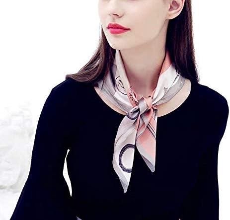 ANDANTINO 100% Mulberry Silk Square Scarf for Hair-25.6" X25.6'' Women Men Natural Silk Neckerchief Digital Printed Headscarf