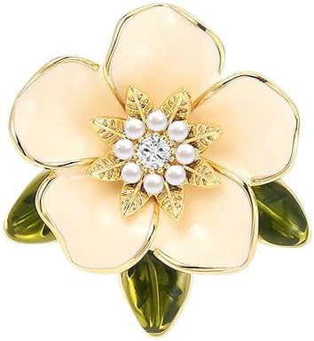 UNVAK Rhinestone Flower Brooch - Crystal Flower Pin for Women - Valentine's Day & Mother's Day Gift
