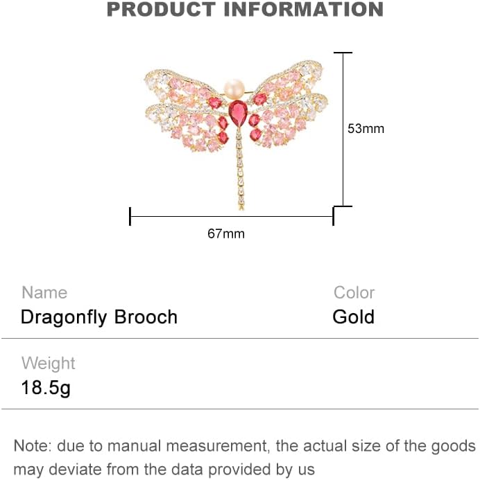 14K Gold Exquisite Dragonfly Brooch Adorned with Colorful Gemstones and Lustrous Pearls, Chic Brooch Accent for Special Events, Ideal for Stylish Women
