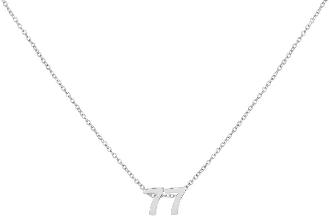Number Necklace for Women Dainty 18K Gold Plated Pendant Necklace Charm Birth Month Personalized Jewelry Birthday Gift