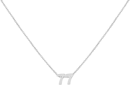Number Necklace for Women Dainty 18K Gold Plated Pendant Necklace Charm Birth Month Personalized Jewelry Birthday Gift