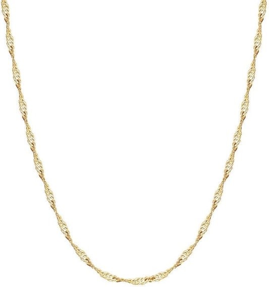 925 Sterling Silver Singapore Chain Lobster Clasp Paperclip Necklace for Women Sparkling Chain 2mm2.5mm3mm4mm5mm Gifts for Her