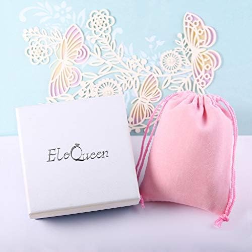 EleQueen Women's Simulated Pearl Wedding Jewelry Set, Cubic Zirconia Marquise Floral Bridal Necklace Earrings Bracelet Sets