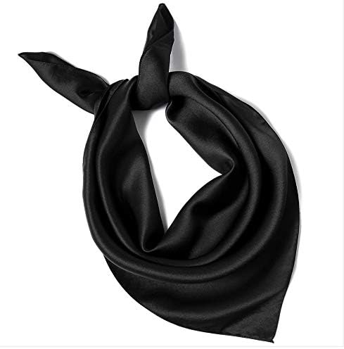 ANDANTINO 100% Mulberry Silk Square Scarf for Hair-25.6" X25.6'' Women Men Natural Silk Neckerchief Digital Printed Headscarf