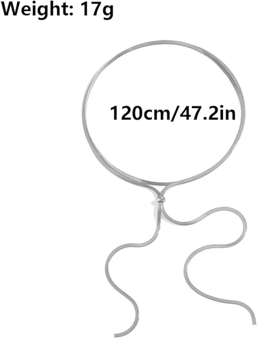 Chunky Gold Choker Necklace for Women,Trendy Silver Statement Necklace Long Snake Chain Drop Necklace,Charm Prom Body Jewelry Accessories Gifts