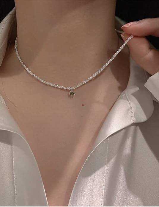 925 Sterling Silver Singapore Chain Lobster Clasp Paperclip Necklace for Women Sparkling Chain 2mm2.5mm3mm4mm5mm Gifts for Her