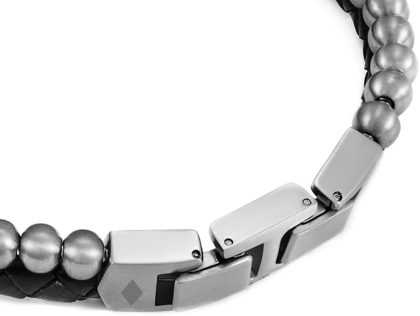 Fossil Men's Stainless Steel and Genuine Leather and/or Beaded Bracelet for Men