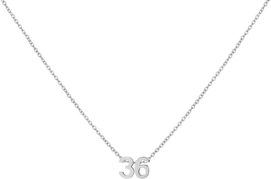 Number Necklace for Women Dainty 18K Gold Plated Pendant Necklace Charm Birth Month Personalized Jewelry Birthday Gift