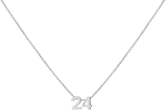 Number Necklace for Women Dainty 18K Gold Plated Pendant Necklace Charm Birth Month Personalized Jewelry Birthday Gift
