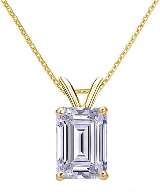 The Diamond Deal 1/4 Carat - 5 Carat | IGI Certified Lab Grown Diamond Pendant Necklace For Women | 14K White, Yellow Or Rose Gold | Lab Created Solitaire Lab-Grown Diamond Pendant Necklace