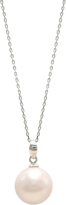Freshwater Cultured Pearl Necklace, Real Pearl Necklace with Silver Chain and Clasp, Jewelry for Brides Wedding Gifts for Women Her Wife Sister
