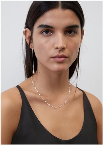 MBW Silver Paperclip Chain Necklace for Women,Dainty Sterling Silver Choker Necklaces for Women Trendy Simple Long Chunky Minimalist Waterproof Link Necklace Jewelry Gifts for Women 16/18/20 in