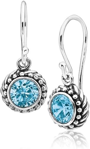 JEAN RACHEL JEWELRY 925 Sterling Silver Dangle Earrings for Women - Rope with Cubic Zirconia Vintage Design - Hypoallergenic, Lead & Nickel Free - Artisan Handcrafted Statement Earrings