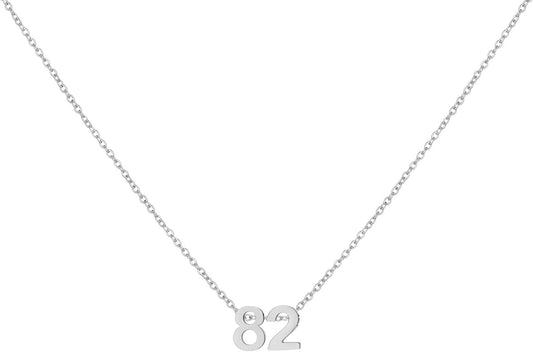 Number Necklace for Women Dainty 18K Gold Plated Pendant Necklace Charm Birth Month Personalized Jewelry Birthday Gift