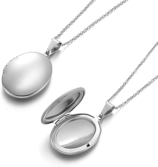 PHOCKSIN Personalized Locket Necklace for Women Photo Necklace with Customized Picture Birth Flower Birthstone New Years Gifts for Women