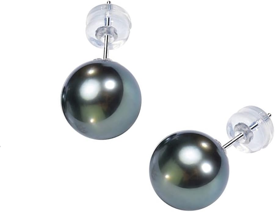 Gifts for Wife Women - Tahitian-Black-Pearls-Earrings for Wedding Anniversary Gfits Jewelry, Birthday Gift for Women, Christmas, Mother's Day & Valentine's Day Gifts for Her