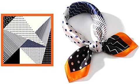 ANDANTINO 100% Mulberry Silk Scarf -21” Lightweight Square Neckerchief – Breathable Digital Printed Scarves with Gift Packed
