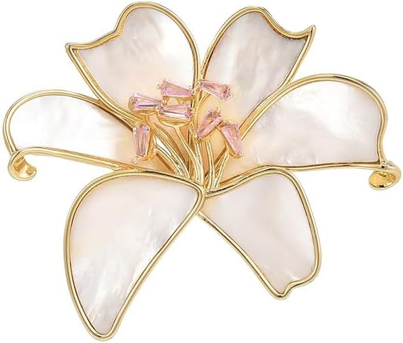 UNVAK Rhinestone Flower Brooch - Crystal Flower Pin for Women - Valentine's Day & Mother's Day Gift