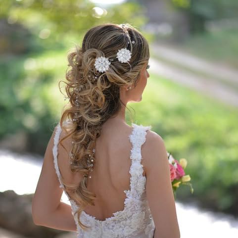 Assorted Small Size Crystal Rhinestone Flower Brooch Pins Set for Crafts Embellishment, Wedding Bouquet Brooches for Women Fashion