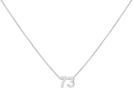 Number Necklace for Women Dainty 18K Gold Plated Pendant Necklace Charm Birth Month Personalized Jewelry Birthday Gift