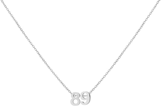 Number Necklace for Women Dainty 18K Gold Plated Pendant Necklace Charm Birth Month Personalized Jewelry Birthday Gift