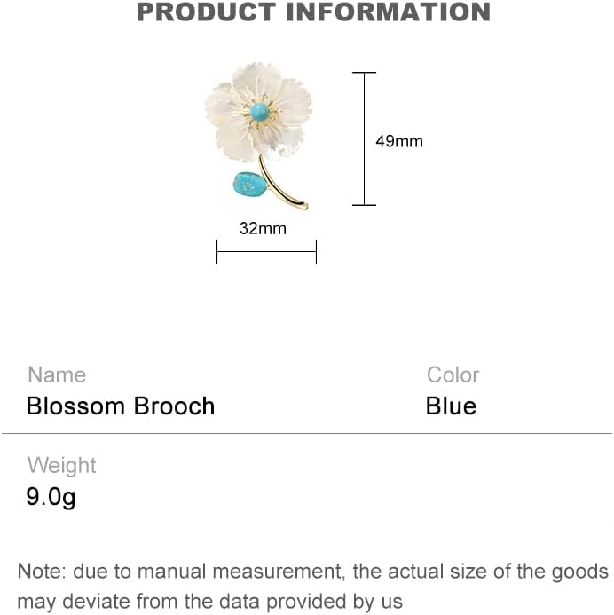 14K Gold Natural Freshwater Pearl Flower Moissanite Brooch, Minimalist Camellia Corsage with Turquoise/Agate, Unique Pin for Suit Accessory, An Elegant Gift