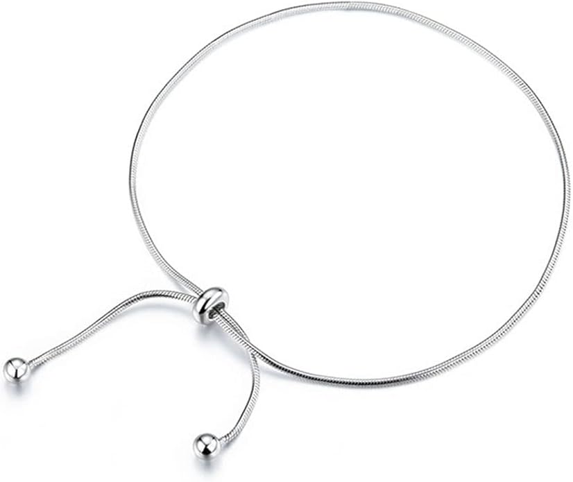 Ankle Bracelets for Women Waterproof Adjustable Stainless Steel Chain Anklet Bracelet for Women Vintage Fashion Simple Thin Chain Anklet Female Foot Summer Beach Jewelry Gift