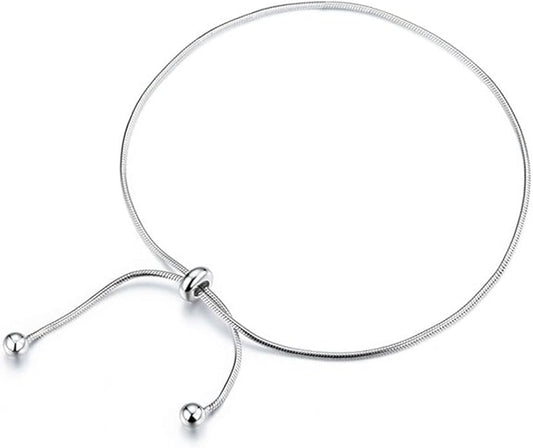 Ankle Bracelets for Women Waterproof Adjustable Stainless Steel Chain Anklet Bracelet for Women Vintage Fashion Simple Thin Chain Anklet Female Foot Summer Beach Jewelry Gift