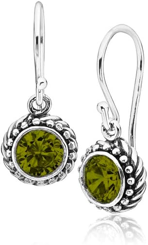 JEAN RACHEL JEWELRY 925 Sterling Silver Dangle Earrings for Women - Rope with Cubic Zirconia Vintage Design - Hypoallergenic, Lead & Nickel Free - Artisan Handcrafted Statement Earrings