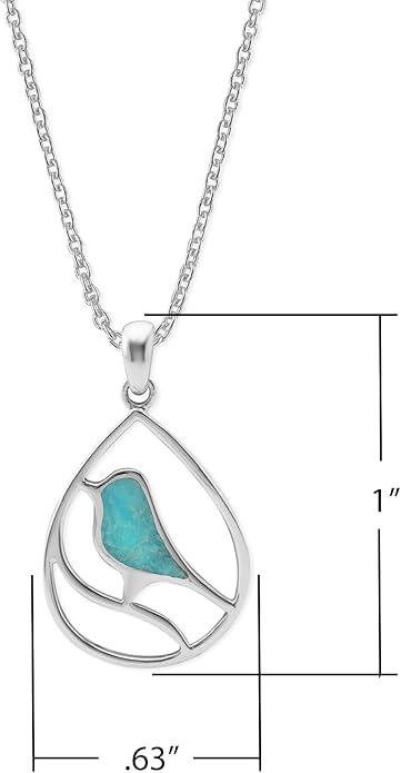 Boma Jewelry Sterling Silver Bird Necklace, 16 inches