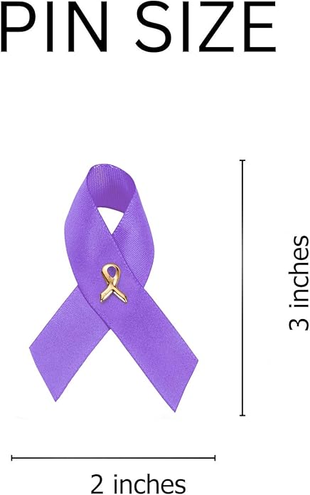 1/2/5/10/25/50/100pcs Satin Awareness Ribbon Pins (Pick your color), for Cancer & Disease Awareness, Bulk Quantities for Fundraising, Events, Gift Giving
