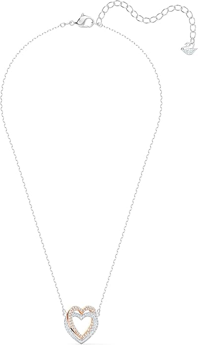 Swarovski Infinity Heart Jewelry Collection, Necklaces and Bracelets, Rose Gold & Rhodium Tone Finish, Clear Crystals