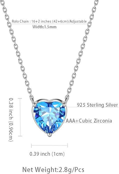 Aurora Tears 925 Sterling Silver 12 Birthstone Hearts Jewelry Women Crystal Wedding/Engagement/Bridal Heart Necklace/Earring/Ring/Bracelet Sets Jewellery