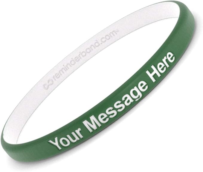 Reminderband Custom Rubber Bracelets - Thin Luxe Wristbands