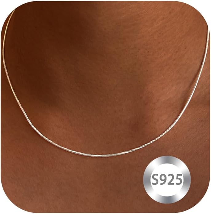 925 Sterling Silver Chain Necklace for Women 16-24 Inch Silver Jewelry Gift