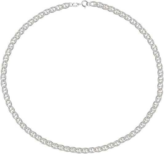 Savlano 925 Sterling Silver Solid Italian Figaro, Rope,Herringbone, Curb, Ball Bead, Snake, Mariner Chain Anklet for Women, Comes in 0.8mm - 5mm With Gift Box