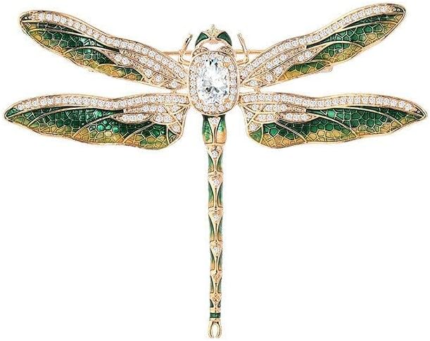 18K Gold Brooch Rhinestone Animal Brooch Pin Elegant Lapel Pin Wedding Jewelry Christmas Gift Dress Accessories for Women