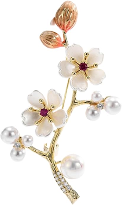 UNVAK Rhinestone Flower Brooch - Crystal Flower Pin for Women - Valentine's Day & Mother's Day Gift
