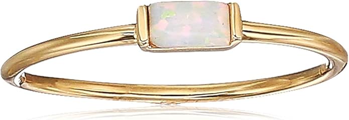 Amazon Essentials 18K Yellow Gold Plated Sterling Silver Cubic Zirconia Fashion Stackable Ring