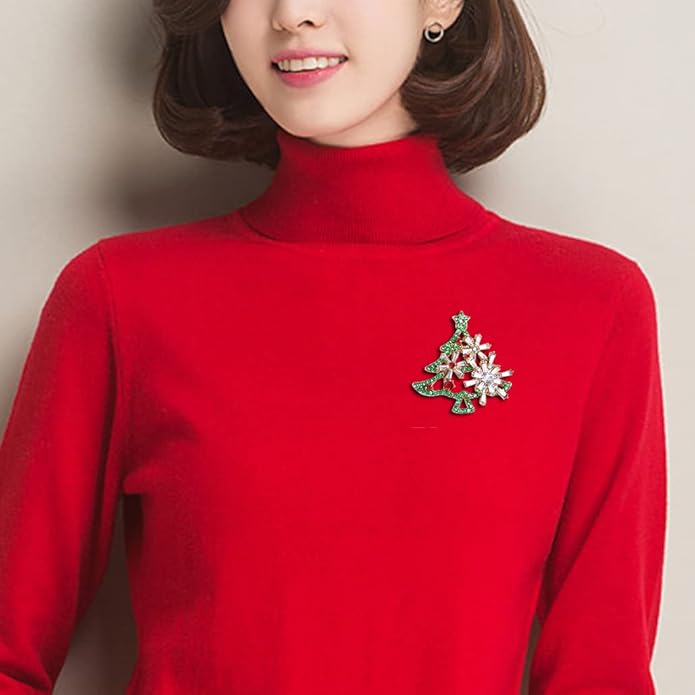 Brooch Pins for Women Girls Fashion Flower Crystal Rhinestone Pearl Jewelry