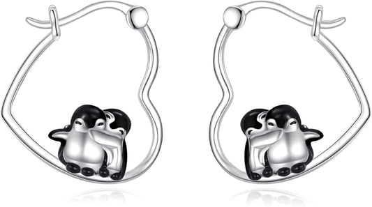 AXELUNA Animal Earrings Sterling Silver Mom and Daughter Earrings Heart Jewelry Gift for Women Mother