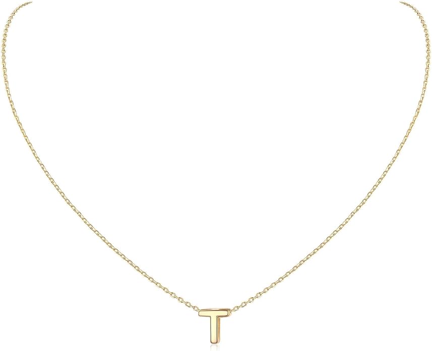 ChicSilver 925 Sterling Silver Initial Necklace for Women Dainty Letter Jewelry Personalized Gift