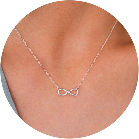 Gold Necklace for Women-14k Gold Plated Infinity Necklace Star Of David Necklace Evil Eye Cross Pendants Heart Dainty Gold Necklace For Women