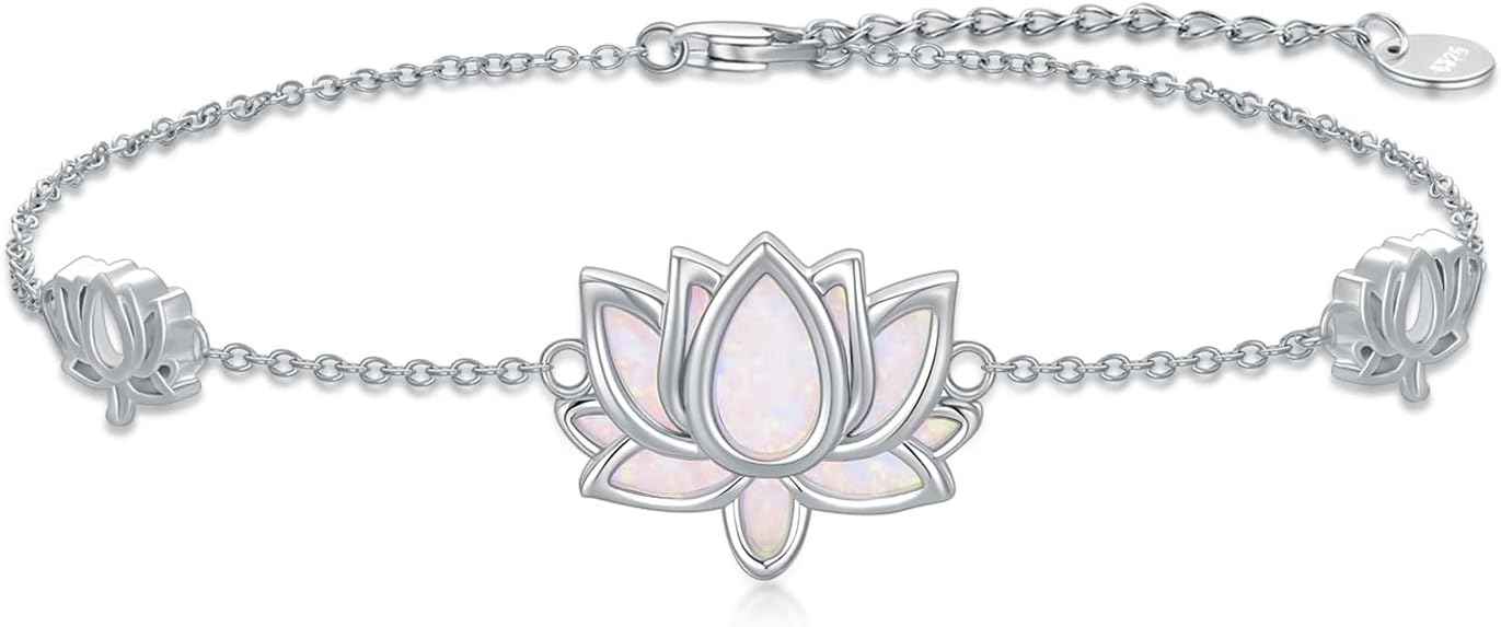 WINNICACA Sterling Silver Butterfly Bracelet Anklet Created Opal Butterfly Jewelry Gifts for Women Birthday Christmas Day Gifts