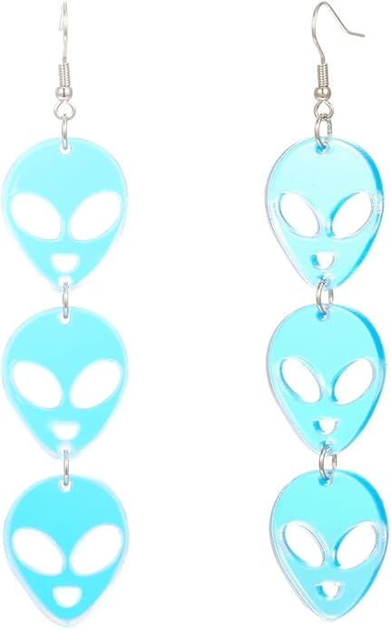 Madison Tyler 80s 90s Earrings for Women | Fun UFO Alien Earrings Space Earrings for Women
